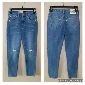 Levi's Girls Silver Tab Mini Mom High Rise Medium Wash Jeans Size 12 - EUC